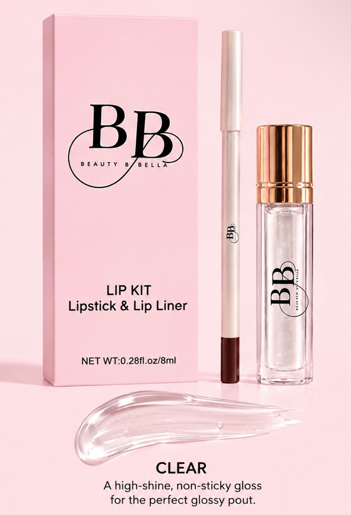 Hydrator clear lip gloss with a high shine finish
